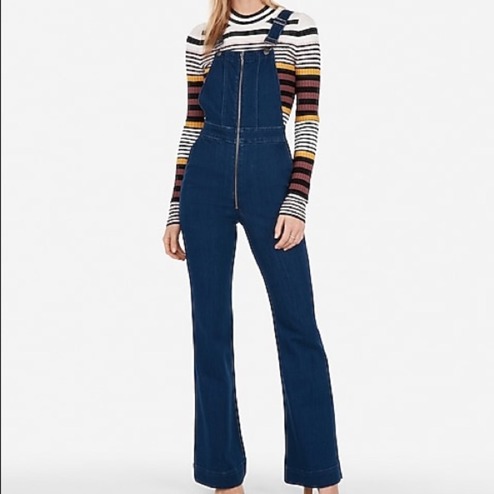NWT Express Bell Flare Overalls US 6